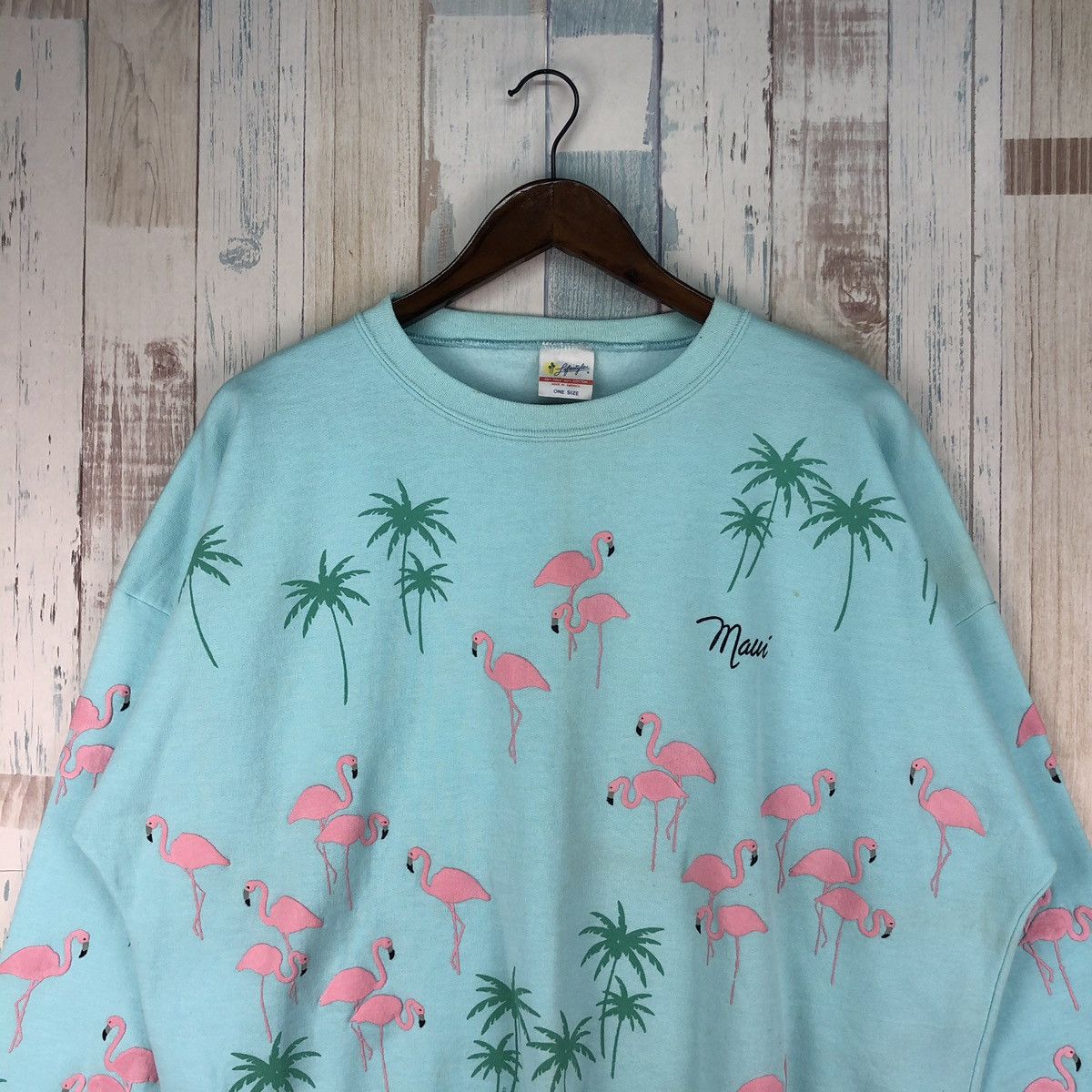 Vintage Vintage 80s Maui Flamingo Fullprint Sweatshirt Crewneck Size US XXL / EU 58 / 5 - 3 Thumbnail