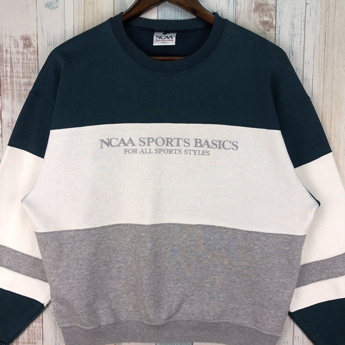 NCAA × Vintage Vintage 90s NCAA Sports Basics Sweatshirt Crewneck Size US M / EU 48-50 / 2 - 4 Thumbnail