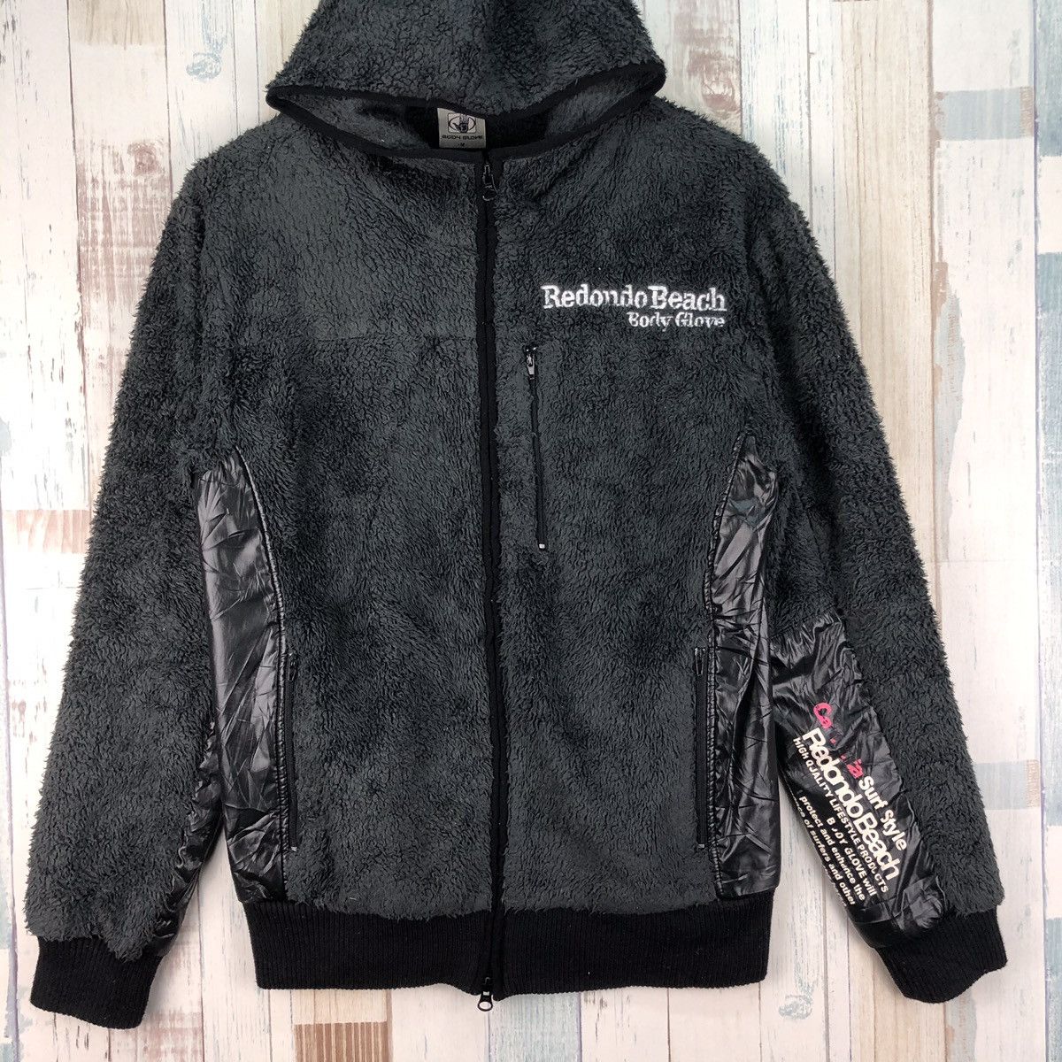Body Glove × Vintage Vintage Body Glove Sherpa Hoodie Zip Up Size US M / EU 48-50 / 2 - 4 Thumbnail