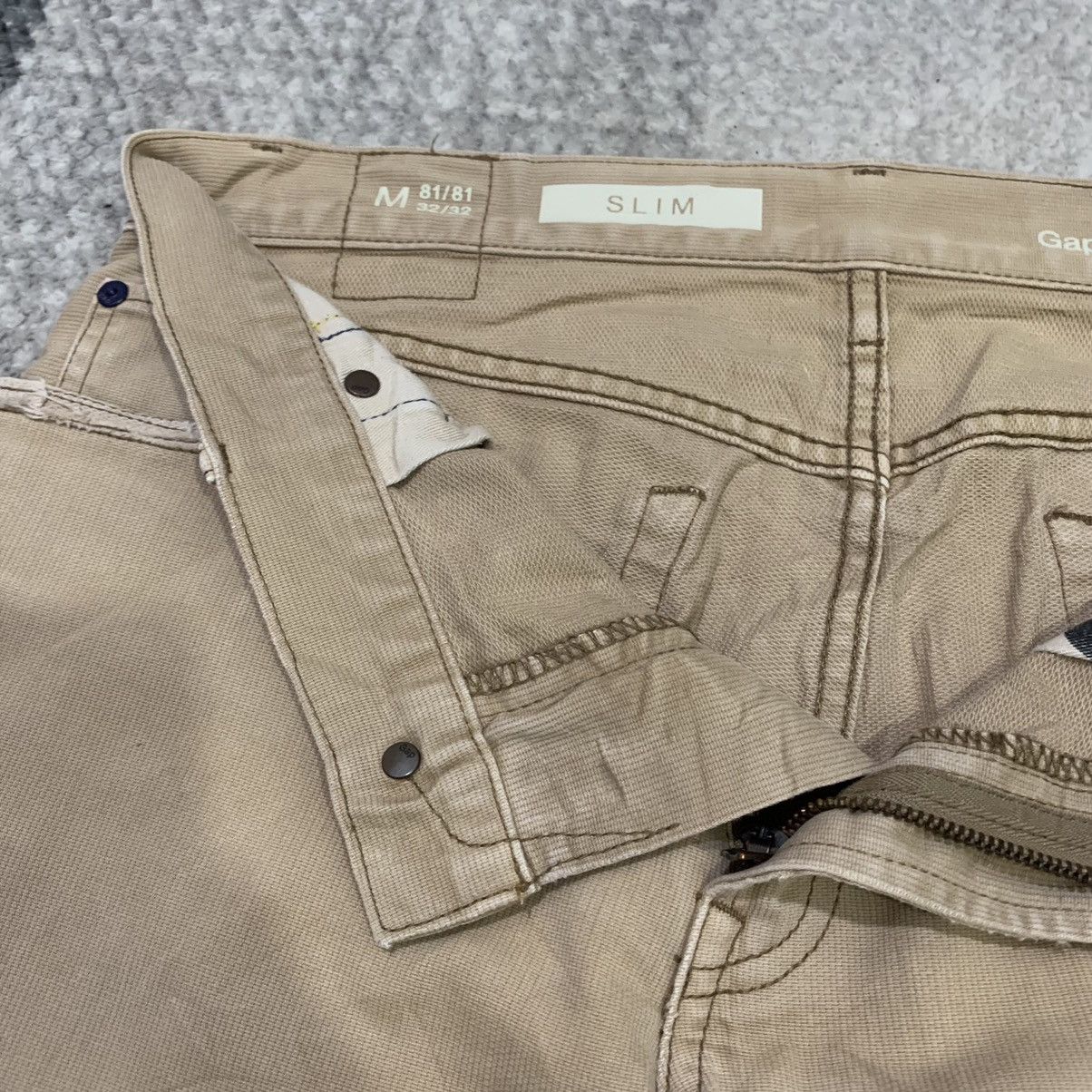 Gap × Japanese Brand GAP 1969 32x32 Vintage 80s Slimfit Beige Casual Denim Jeans Size US 32 / EU 48 - 16 Thumbnail
