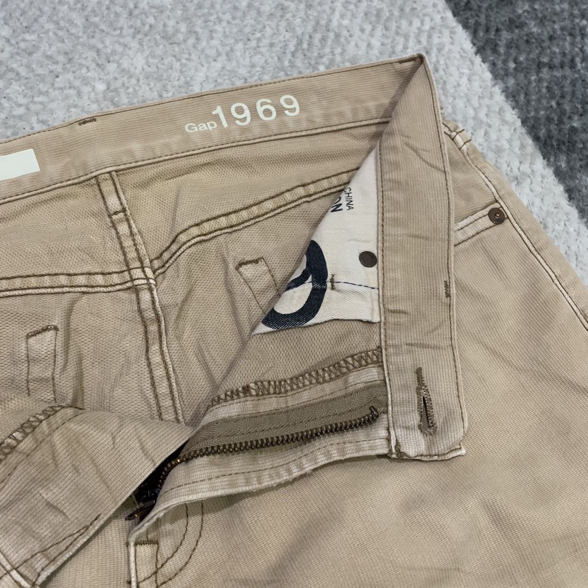 Gap × Japanese Brand GAP 1969 32x32 Vintage 80s Slimfit Beige Casual Denim Jeans Size US 32 / EU 48 - 17 Thumbnail