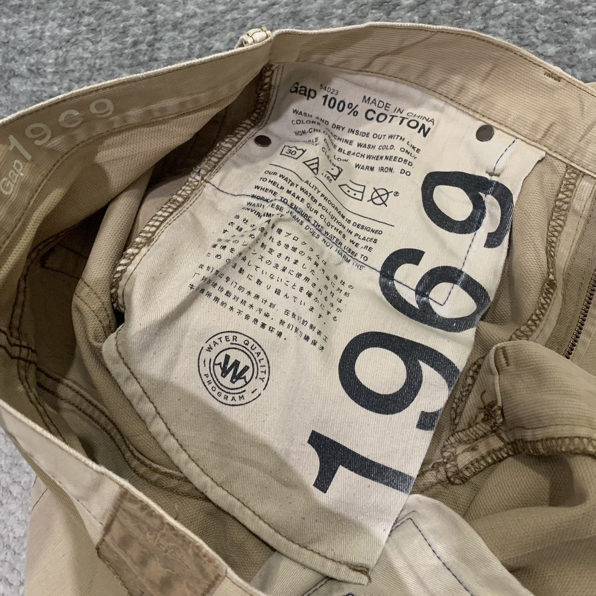 Gap × Japanese Brand GAP 1969 32x32 Vintage 80s Slimfit Beige Casual Denim Jeans Size US 32 / EU 48 - 20 Thumbnail
