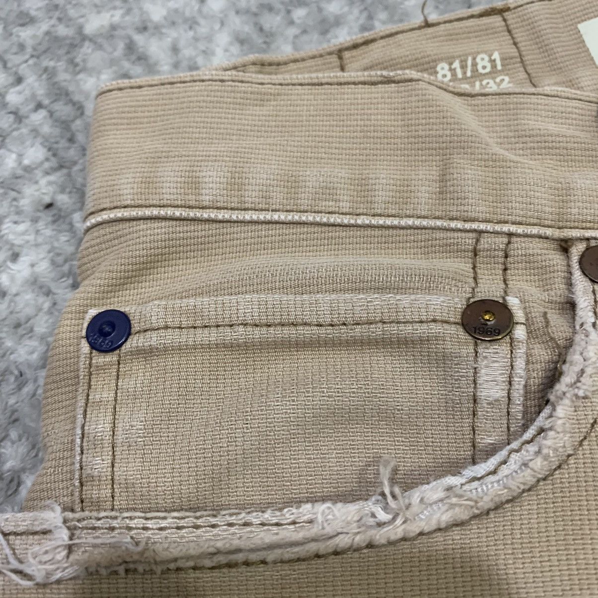 Gap × Japanese Brand GAP 1969 32x32 Vintage 80s Slimfit Beige Casual Denim Jeans Size US 32 / EU 48 - 8 Thumbnail