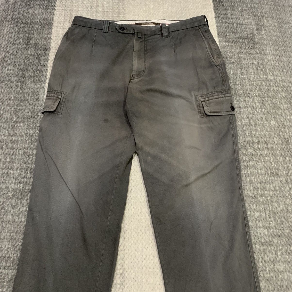 Il Bisonte × Japanese Brand × OVER THE STRiPES IL FARO Faded Stripe Multupocket Tactical Casual Cargo Pant Size US 34 / EU 50 - 4 Thumbnail