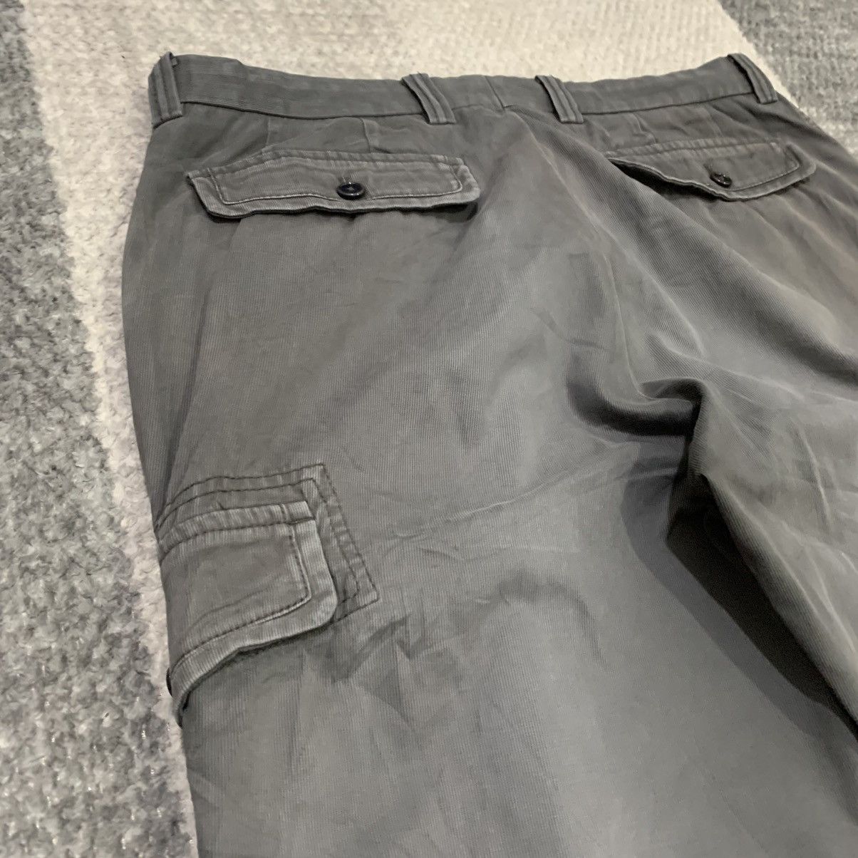 Il Bisonte × Japanese Brand × OVER THE STRiPES IL FARO Faded Stripe Multupocket Tactical Casual Cargo Pant Size US 34 / EU 50 - 12 Thumbnail