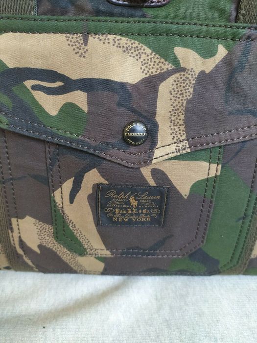 Polo Ralph Lauren Polo Ralph Lauren Leather-Trim Camo Canvas Tote