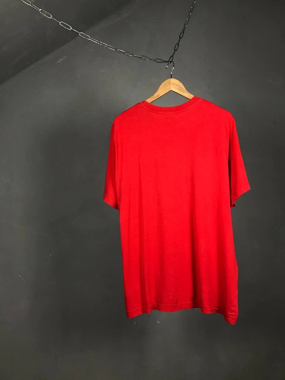 Nike × Vintage Nike swoosh streetwear vintage red tee Size US XL / EU 56 / 4 - 7 Thumbnail