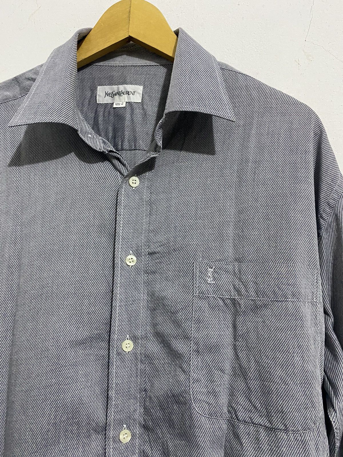 Vintage Yves Saint Laurent Pour Homme Vintage YSL Shirt Size US XL / EU 56 / 4 - 2 Thumbnail