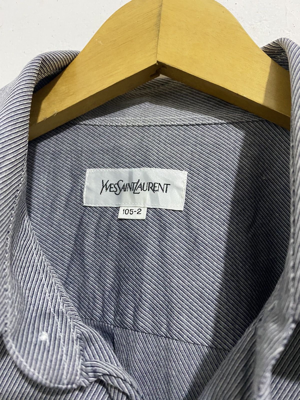 Vintage Yves Saint Laurent Pour Homme Vintage YSL Shirt Size US XL / EU 56 / 4 - 4 Thumbnail