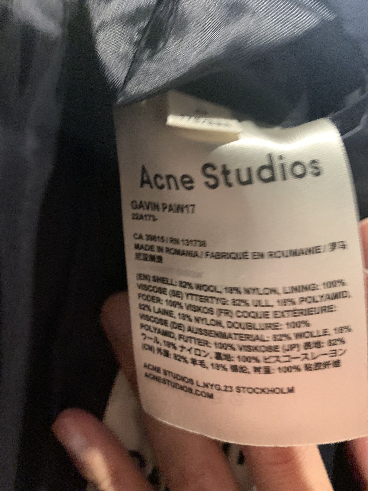 Acne Studios Acne Studios Chester Coat | Grailed