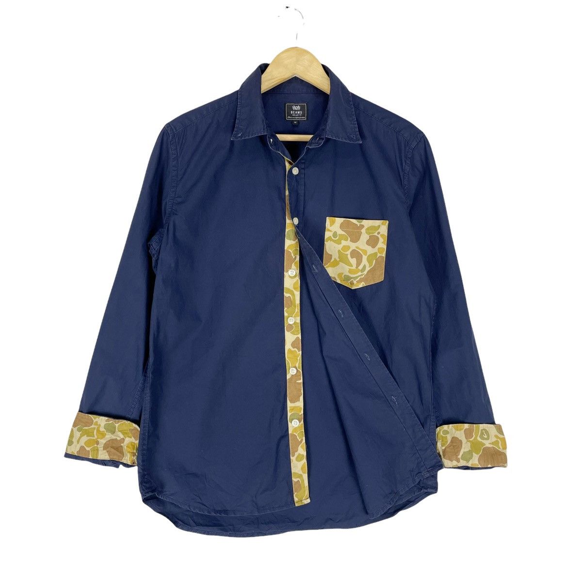 ☀️BEAMS HEARTS JAPAN CAMOUFLAGE BUTTON SHIRT LIKE BAPE