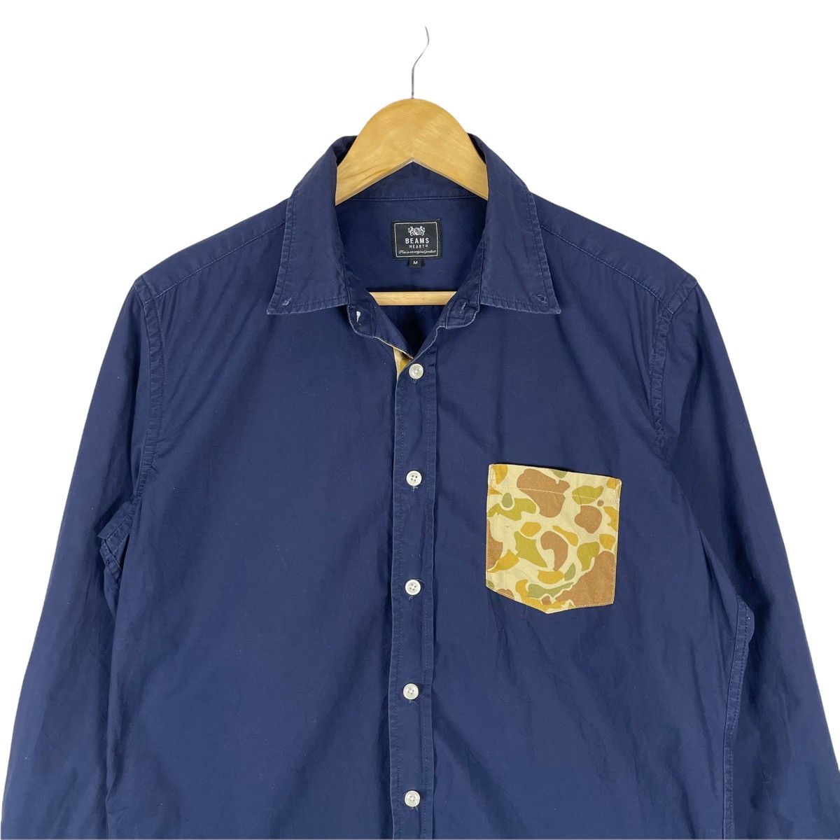☀️BEAMS HEARTS JAPAN CAMOUFLAGE BUTTON SHIRT LIKE BAPE
