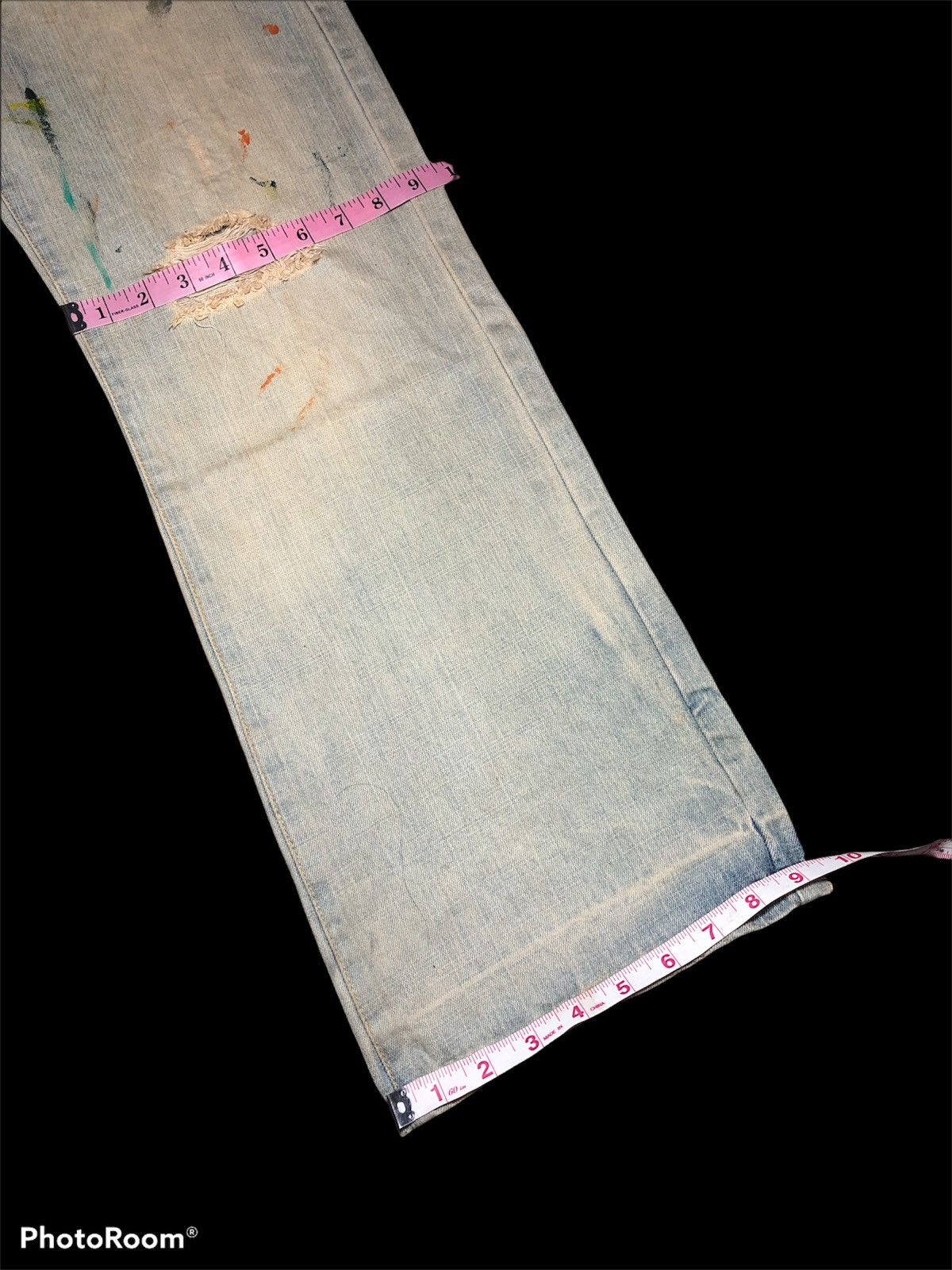 Abercrombie & Fitch WIDE LEG A&F PAINTED DISTRESSED DENIM Size US 30 / EU 46 - 12 Thumbnail