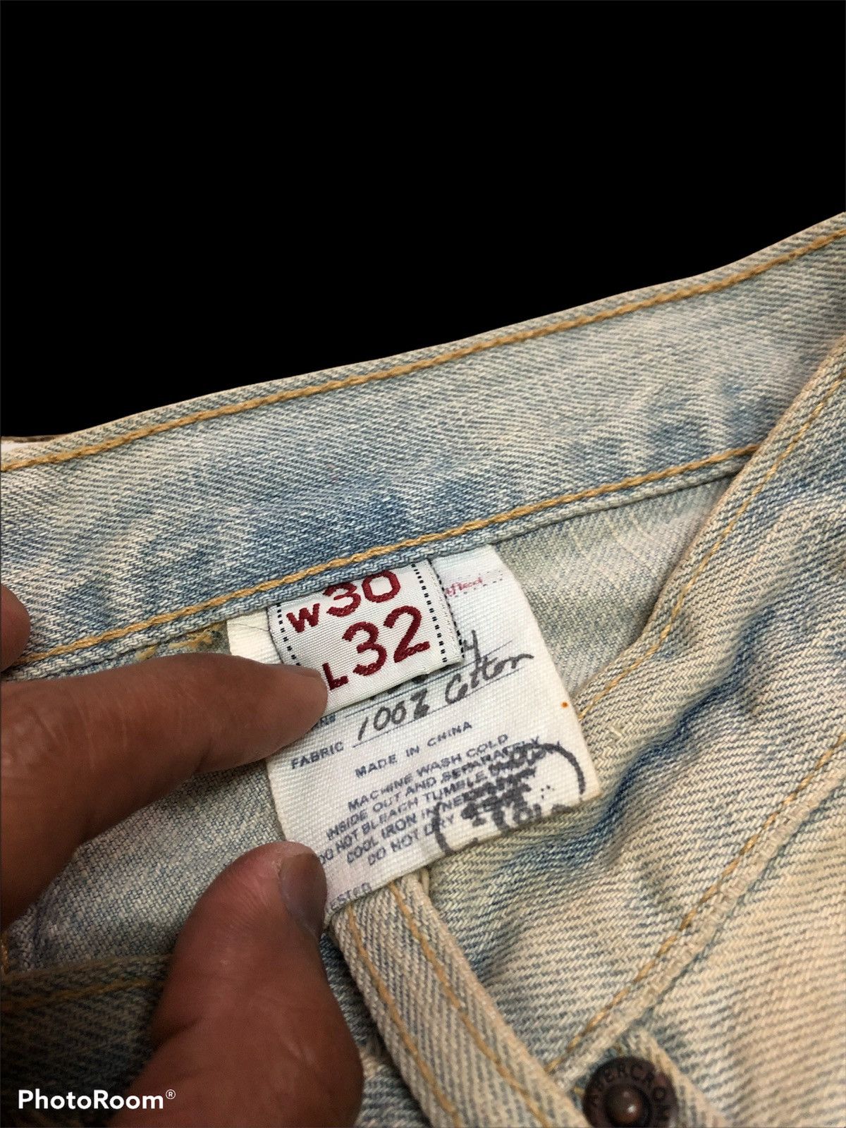 Abercrombie & Fitch WIDE LEG A&F PAINTED DISTRESSED DENIM Size US 30 / EU 46 - 8 Thumbnail
