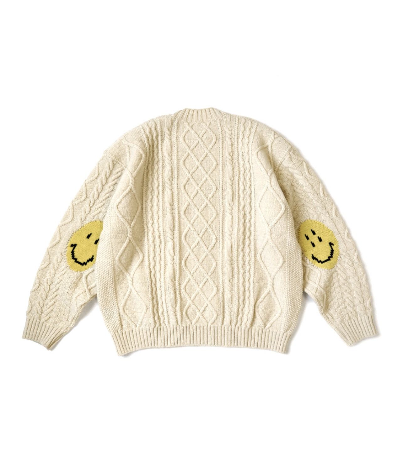 Kapital Kapital 5G wool cable knitting smile smiley sweater size 3  