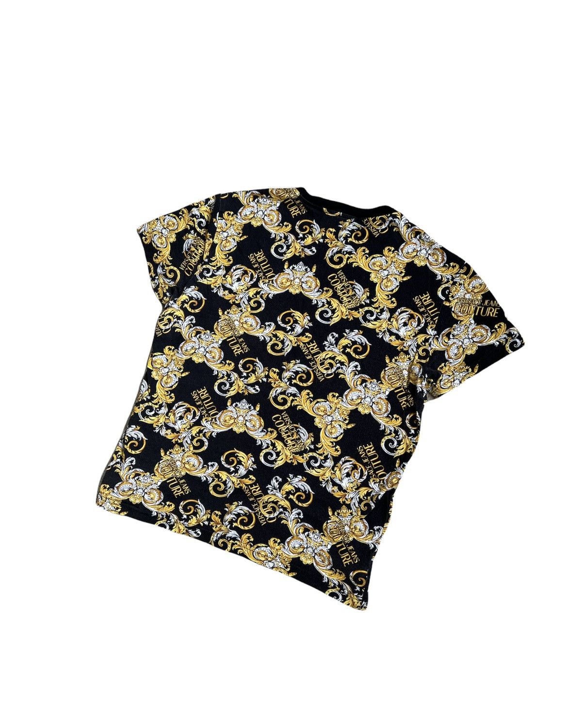 Versace × Versace Jeans Couture 🔥Versace Multi Logo T-shirt/Versace Barocco Printed T-shirt Size US S / EU 44-46 / 1 - 10 Thumbnail