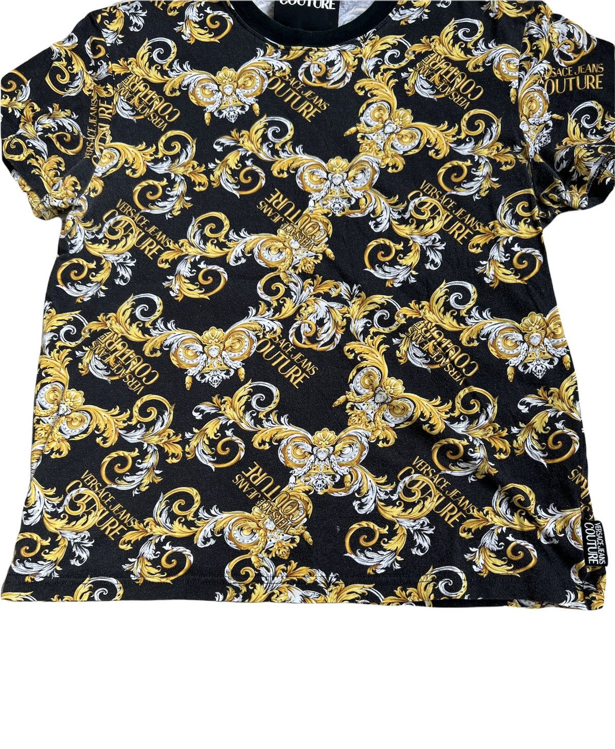 Versace × Versace Jeans Couture 🔥Versace Multi Logo T-shirt/Versace Barocco Printed T-shirt Size US S / EU 44-46 / 1 - 3 Thumbnail