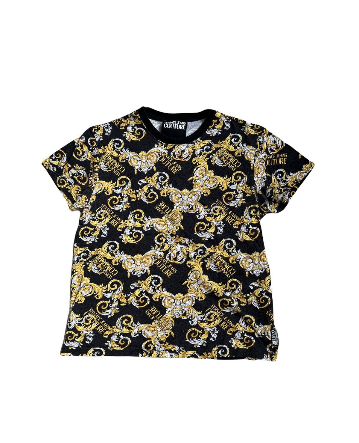 Versace × Versace Jeans Couture 🔥Versace Multi Logo T-shirt/Versace Barocco Printed T-shirt Size US S / EU 44-46 / 1 - 2 Thumbnail