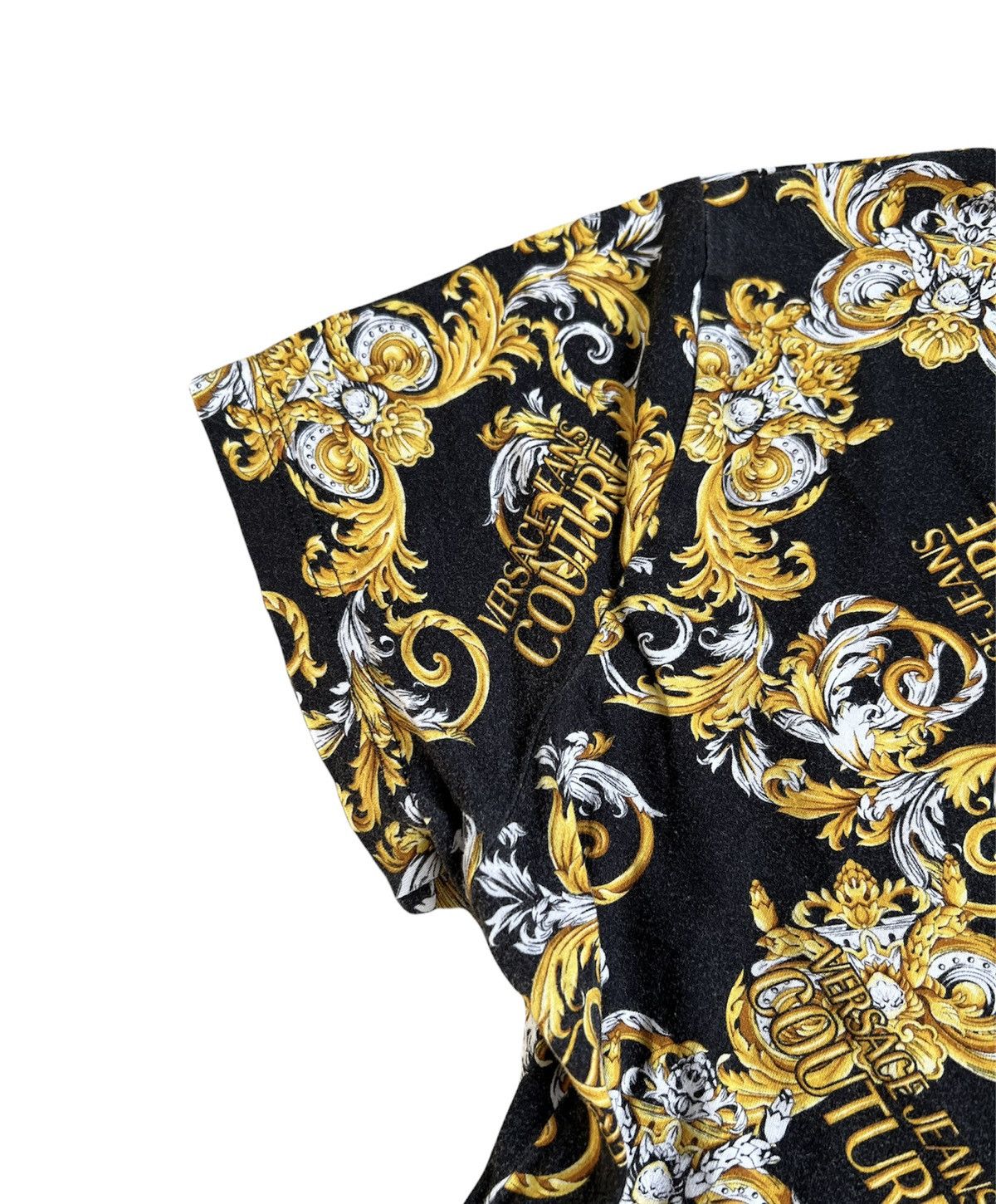 Versace × Versace Jeans Couture 🔥Versace Multi Logo T-shirt/Versace Barocco Printed T-shirt Size US S / EU 44-46 / 1 - 14 Thumbnail