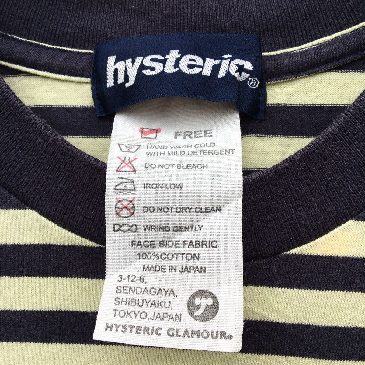 Hysteric Glamour × Vintage Vintage HYSTERIC GLAMOUR CHILLIN STRIPE T-shirt Size US S / EU 44-46 / 1 - 7 Thumbnail