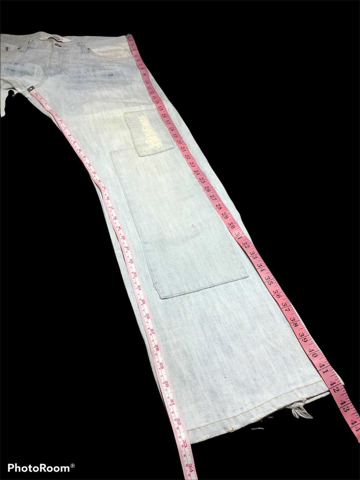 If Six Was Nine JAPANESSE PATCHES DISTRESSED DENIM Size US 34 / EU 50 - 12 Thumbnail