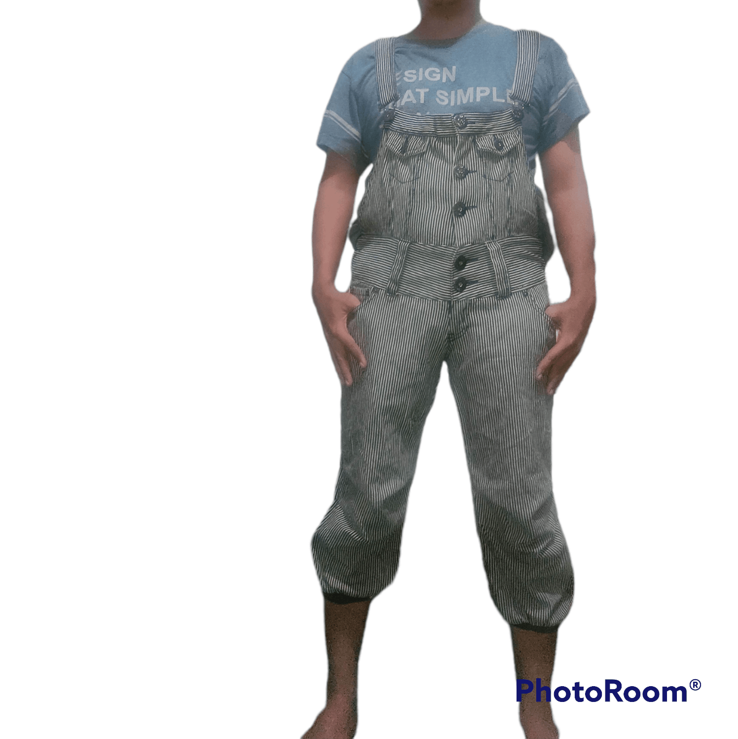 Japanese Brand Vintage Dig Deep Overall Jumpsuit Hickory Stripe Denim Size US 28 / EU 44 - 23 Thumbnail