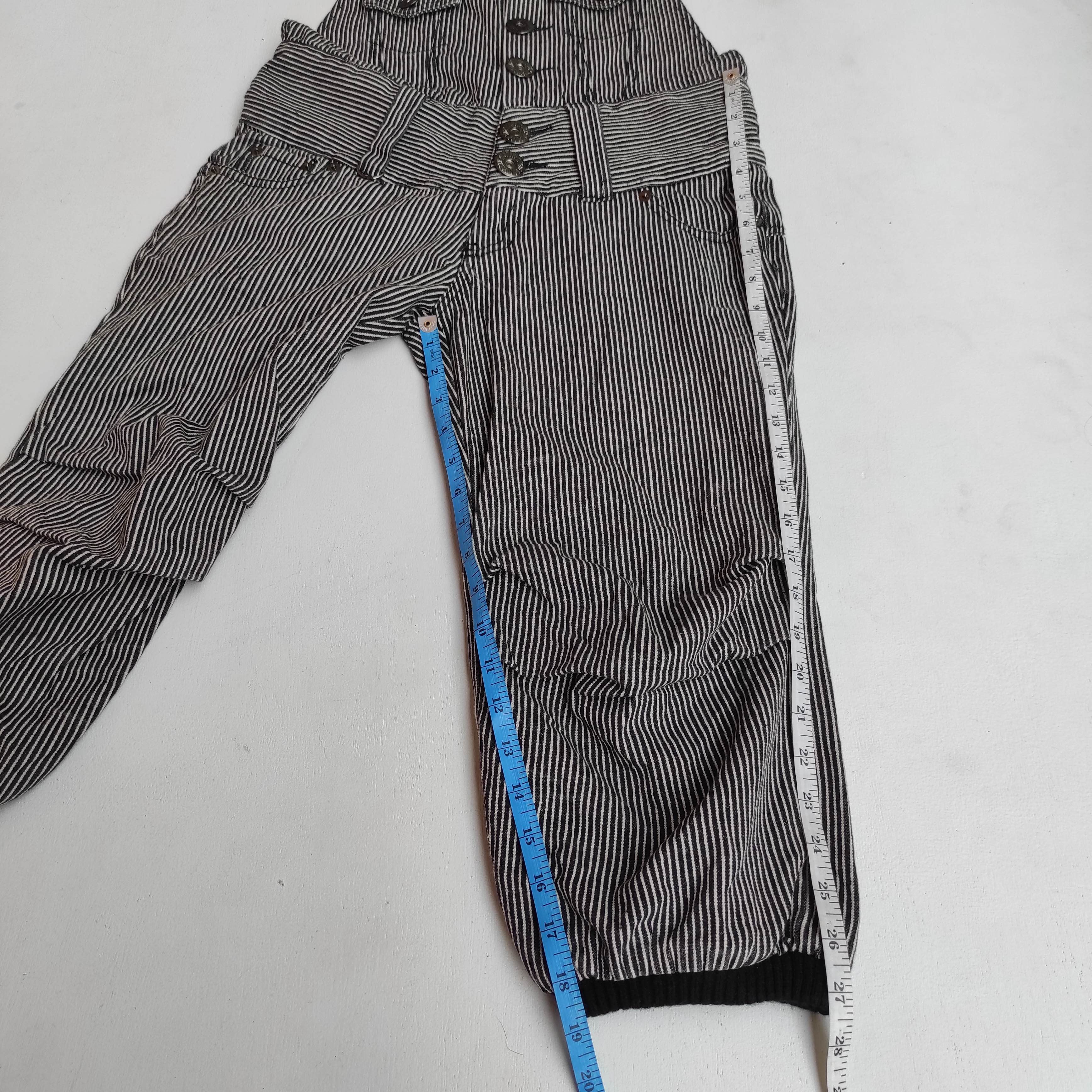 Japanese Brand Vintage Dig Deep Overall Jumpsuit Hickory Stripe Denim Size US 28 / EU 44 - 20 Thumbnail
