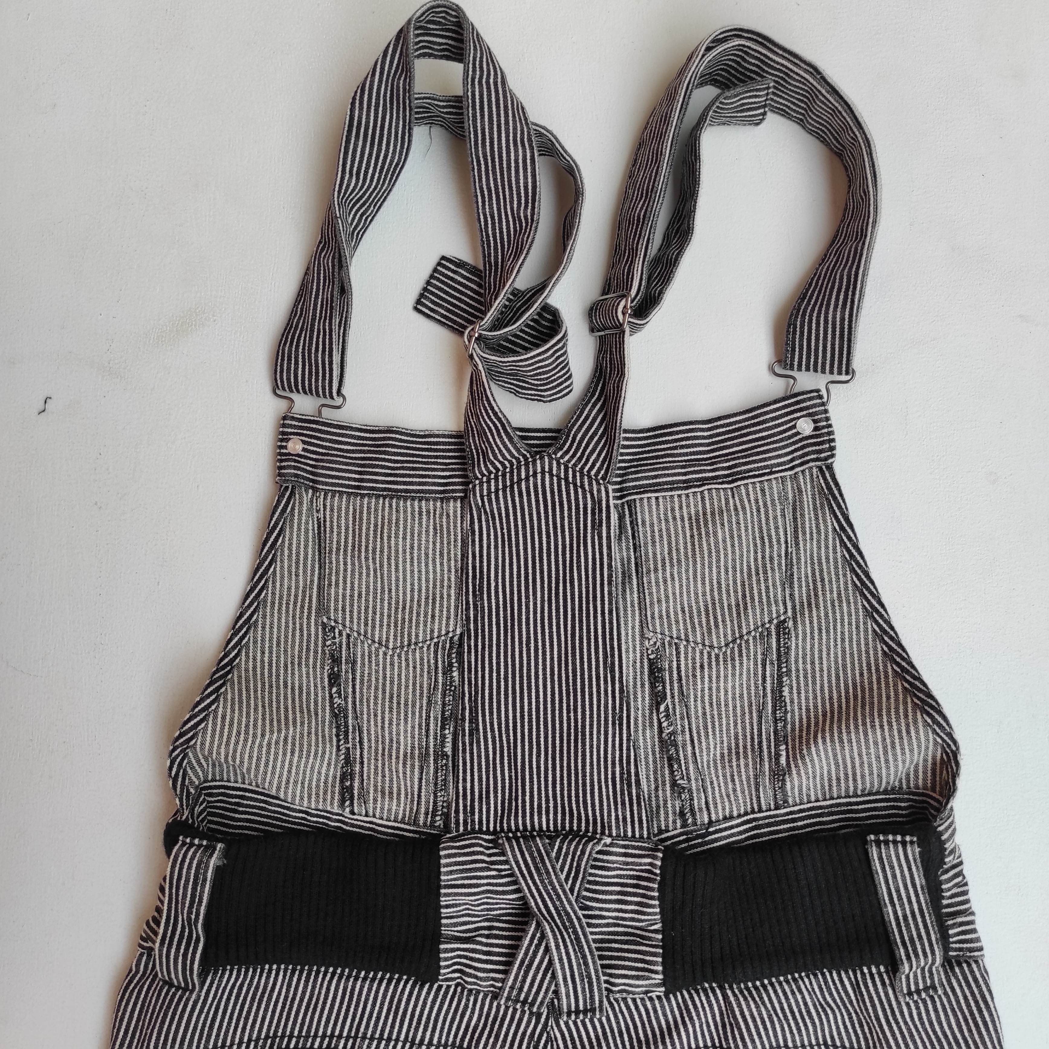 Japanese Brand Vintage Dig Deep Overall Jumpsuit Hickory Stripe Denim Size US 28 / EU 44 - 12 Thumbnail