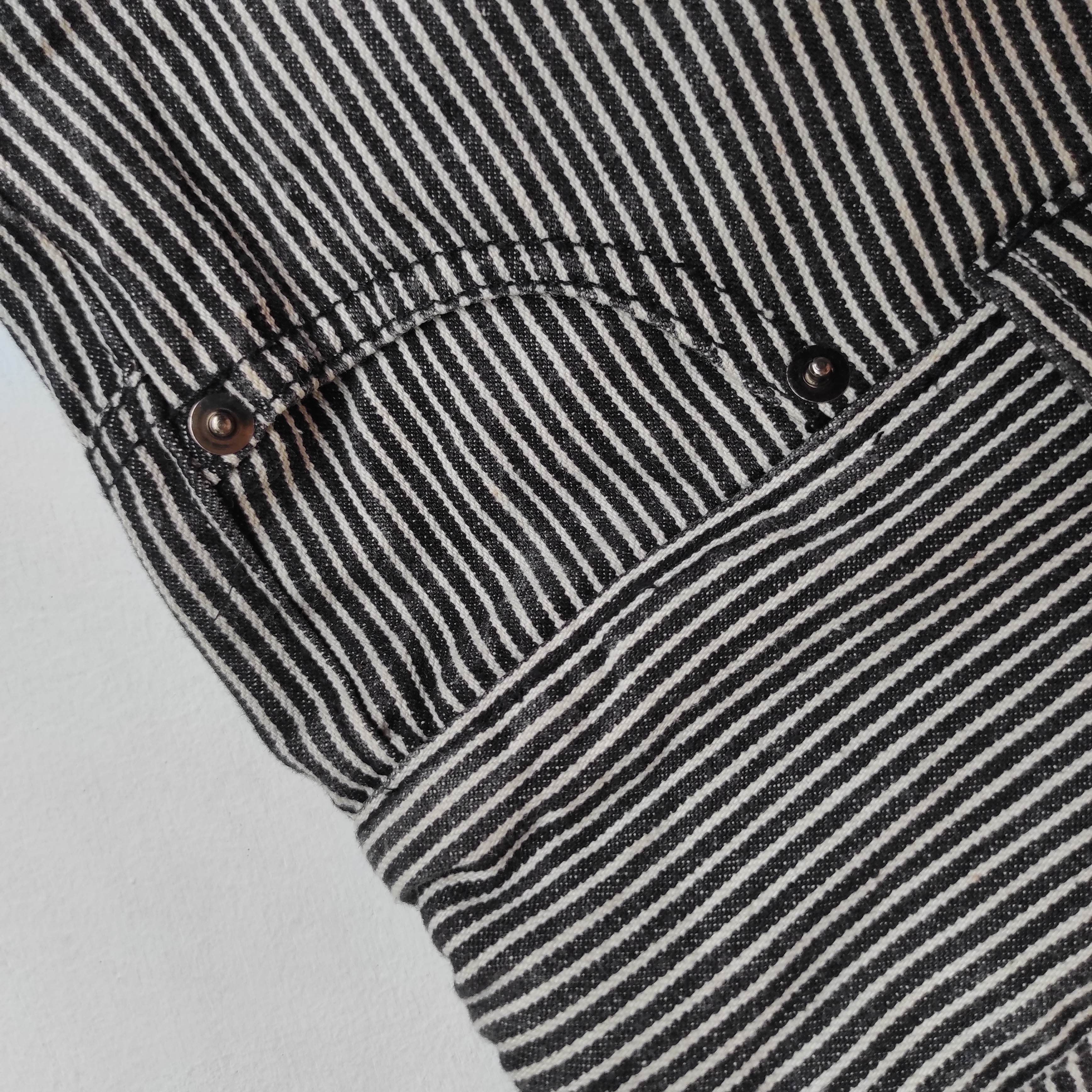 Japanese Brand Vintage Dig Deep Overall Jumpsuit Hickory Stripe Denim Size US 28 / EU 44 - 7 Thumbnail