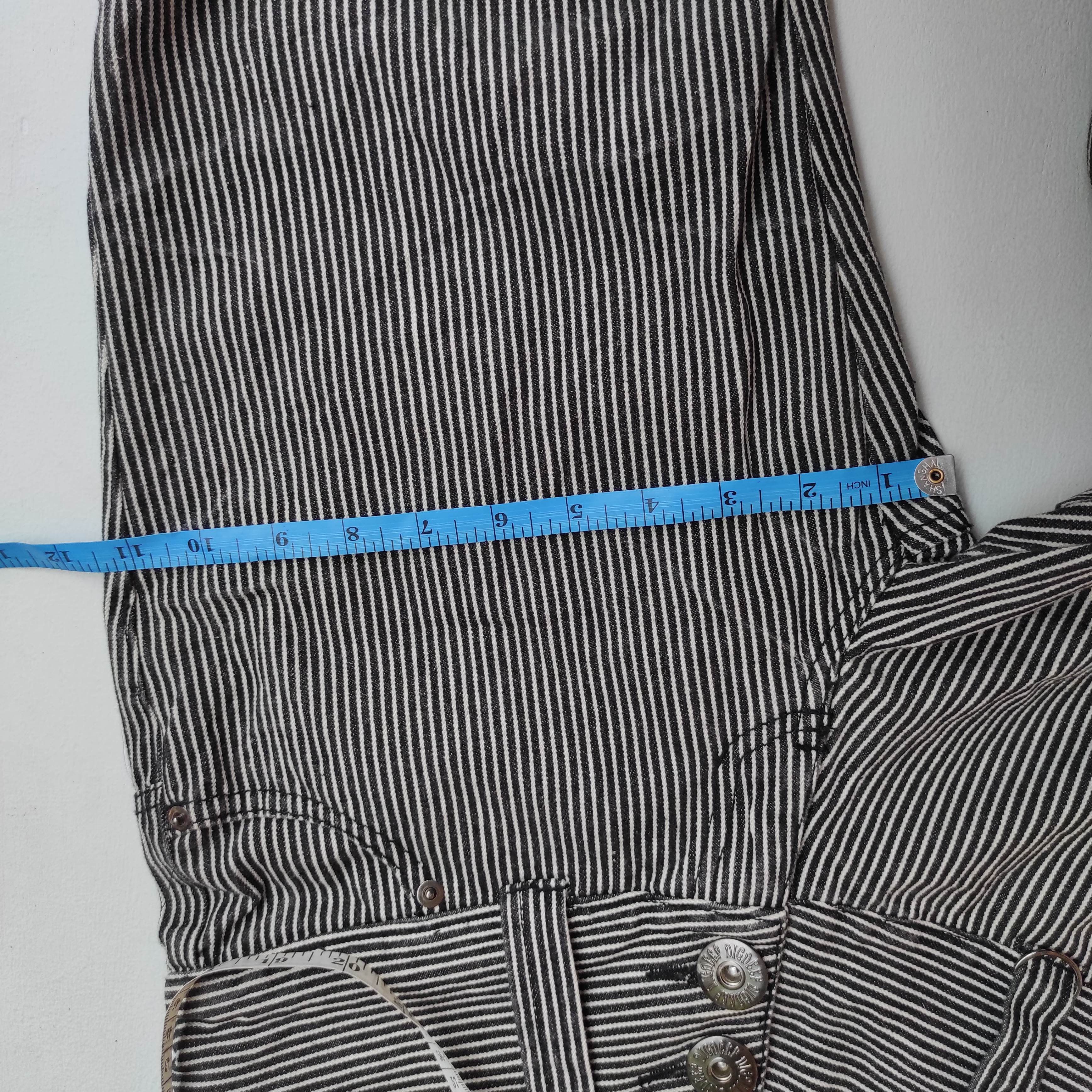 Japanese Brand Vintage Dig Deep Overall Jumpsuit Hickory Stripe Denim Size US 28 / EU 44 - 18 Thumbnail