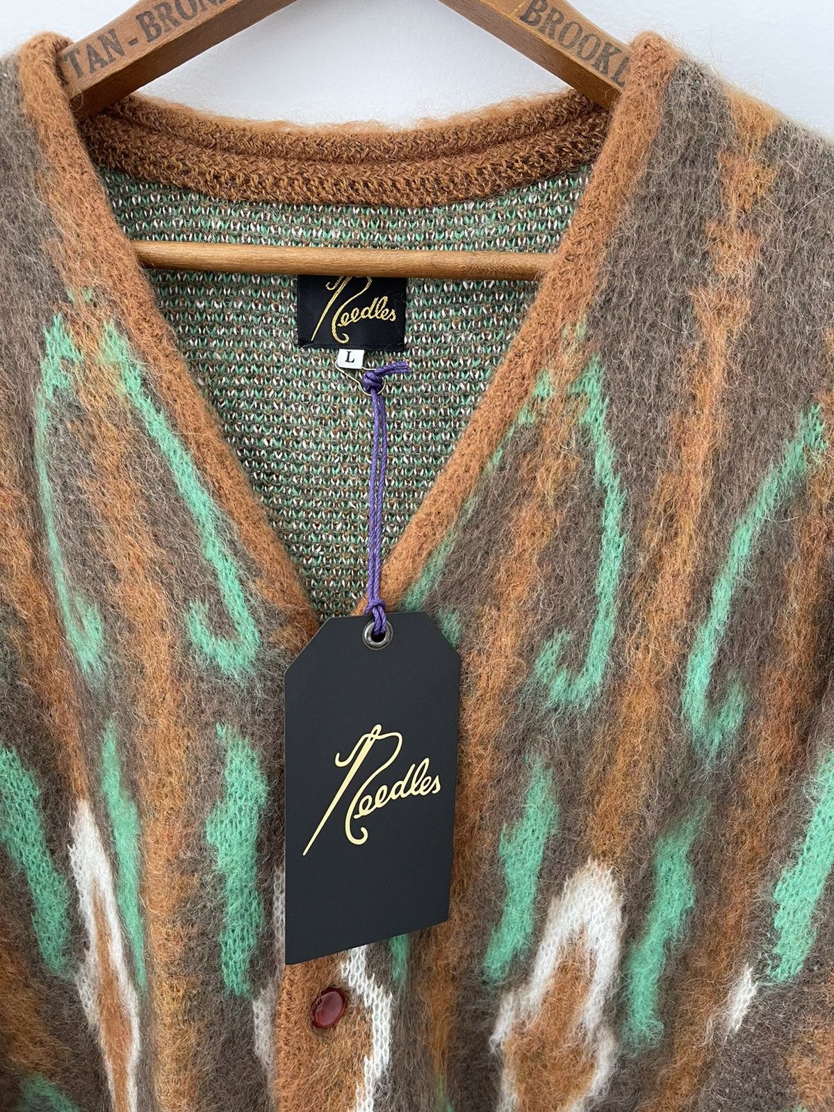 Needles Needles Mohair Cardigan Sweater Psychedelic L Large New | Grailed