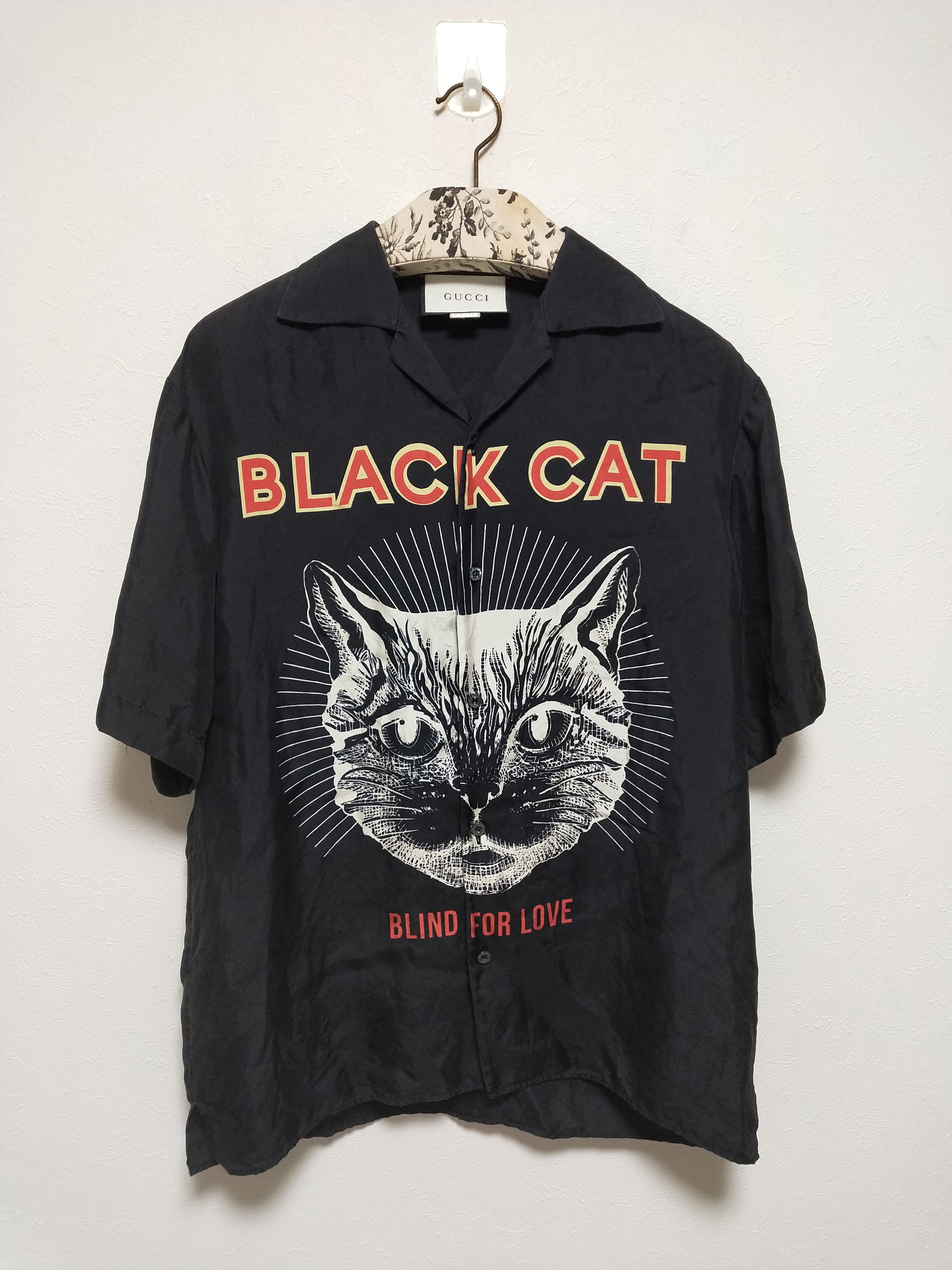 Gucci Black Cat Silk Shirt Grailed