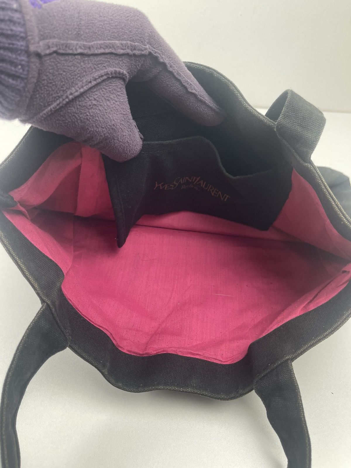Yves Saint Laurent YSL Tote Bag Black Color Rare Design Size ONE SIZE - 4 Thumbnail