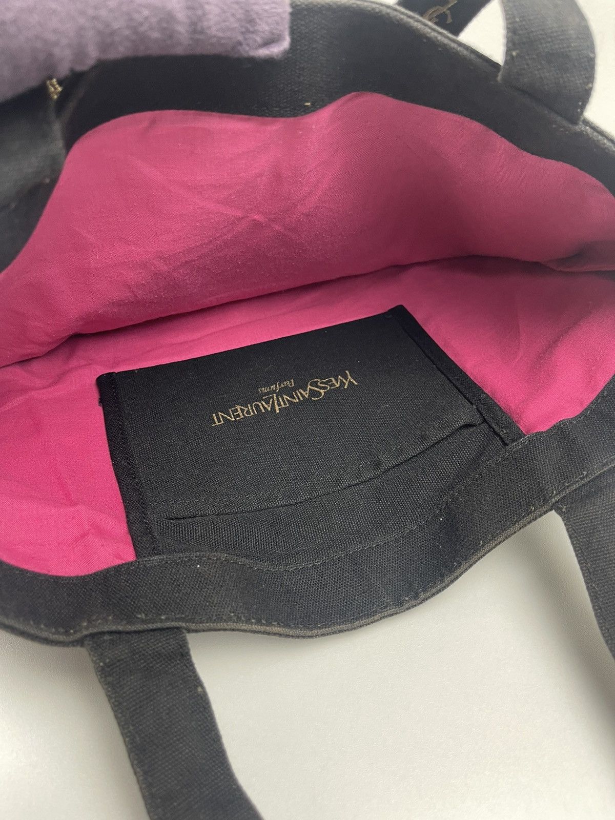 Yves Saint Laurent YSL Tote Bag Black Color Rare Design Size ONE SIZE - 6 Thumbnail