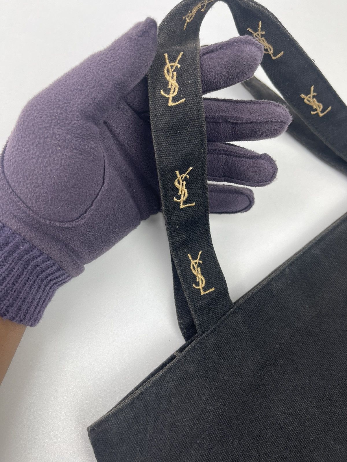 Yves Saint Laurent YSL Tote Bag Black Color Rare Design Size ONE SIZE - 4 Thumbnail