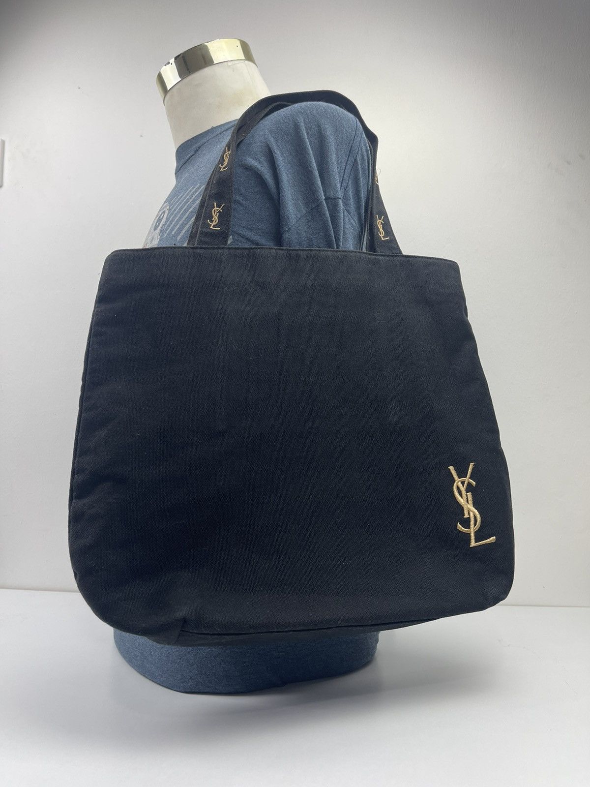 Yves Saint Laurent YSL Tote Bag Black Color Rare Design Size ONE SIZE - 1 Thumbnail