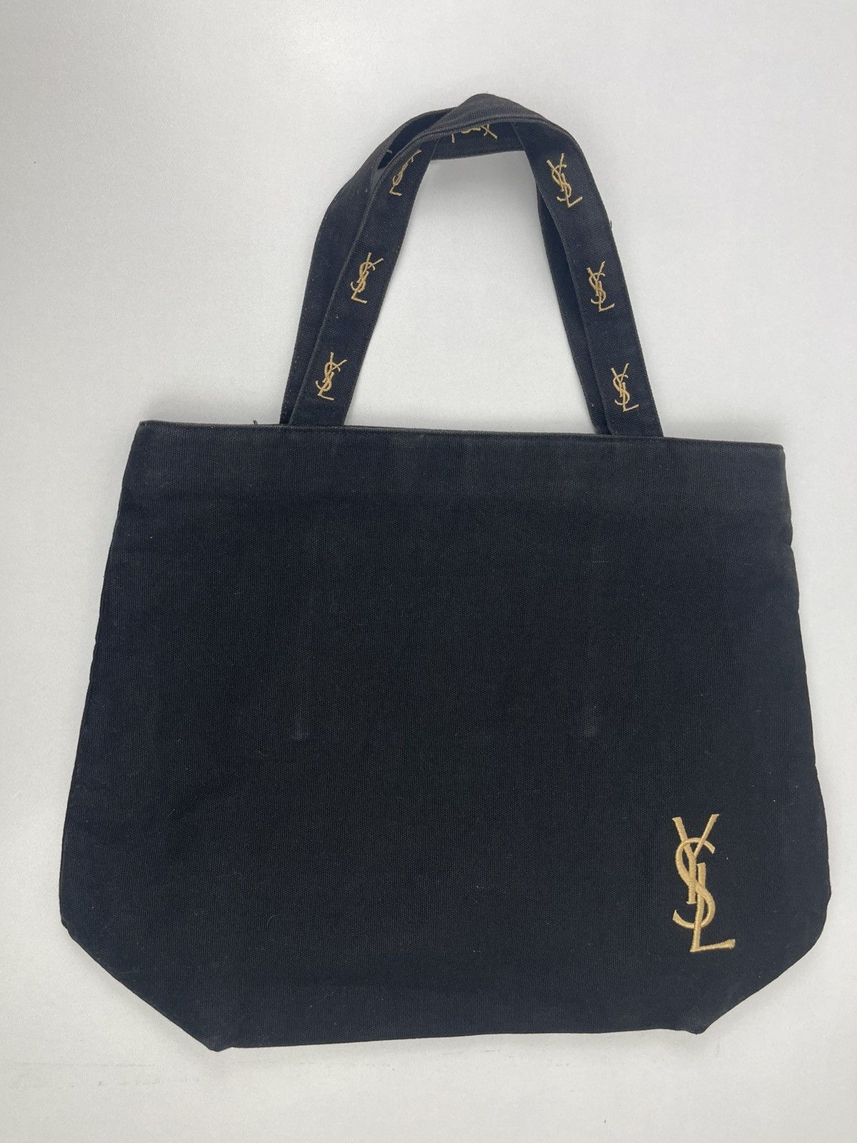 Yves Saint Laurent YSL Tote Bag Black Color Rare Design Size ONE SIZE - 2 Thumbnail