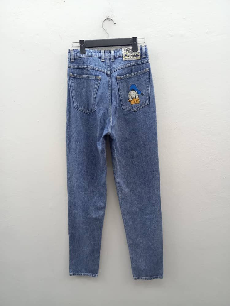 Disney DONALD DUCK High Waist Jeans Size 26" / US 2 / IT 38 - 2 Thumbnail