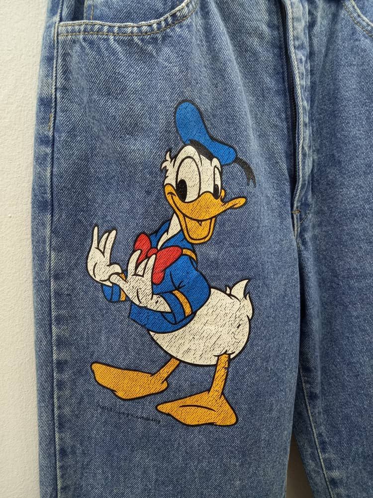 Disney DONALD DUCK High Waist Jeans Size 26" / US 2 / IT 38 - 7 Thumbnail