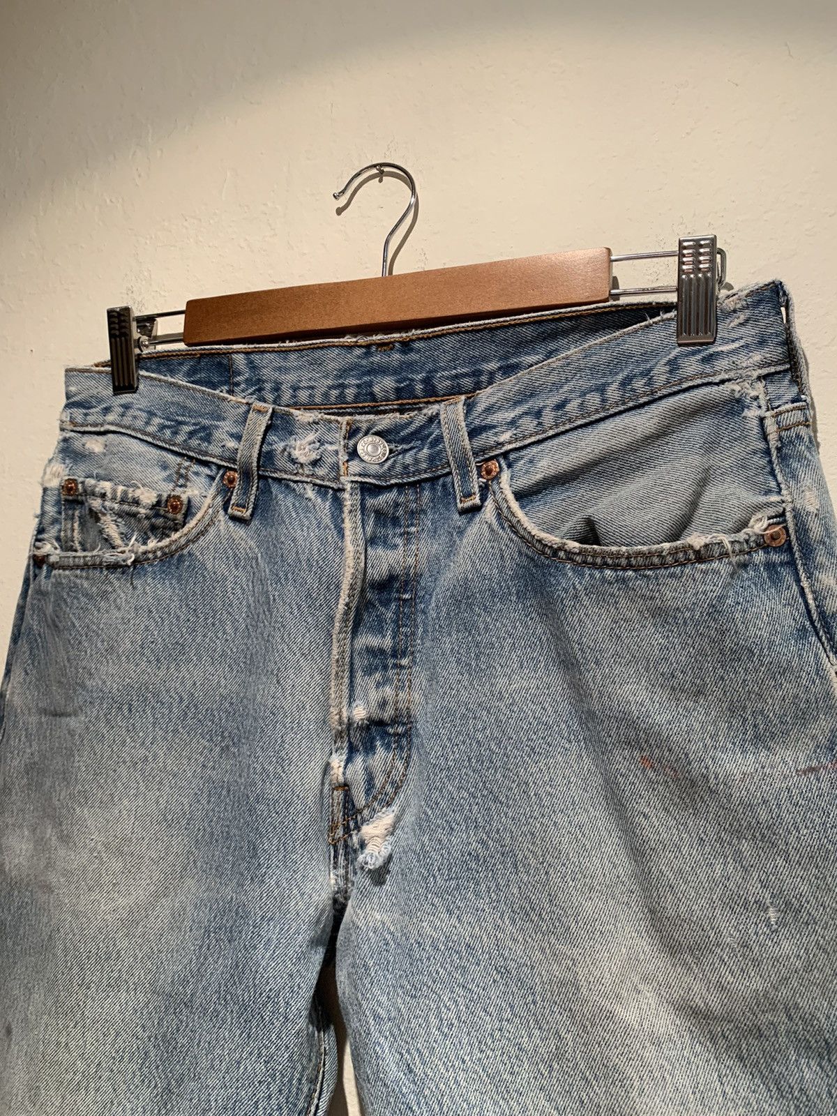 Levi's *RARE* Vintage Levi’s 501 XX Distressed Denim Jeans Size US 33 - 3 Thumbnail