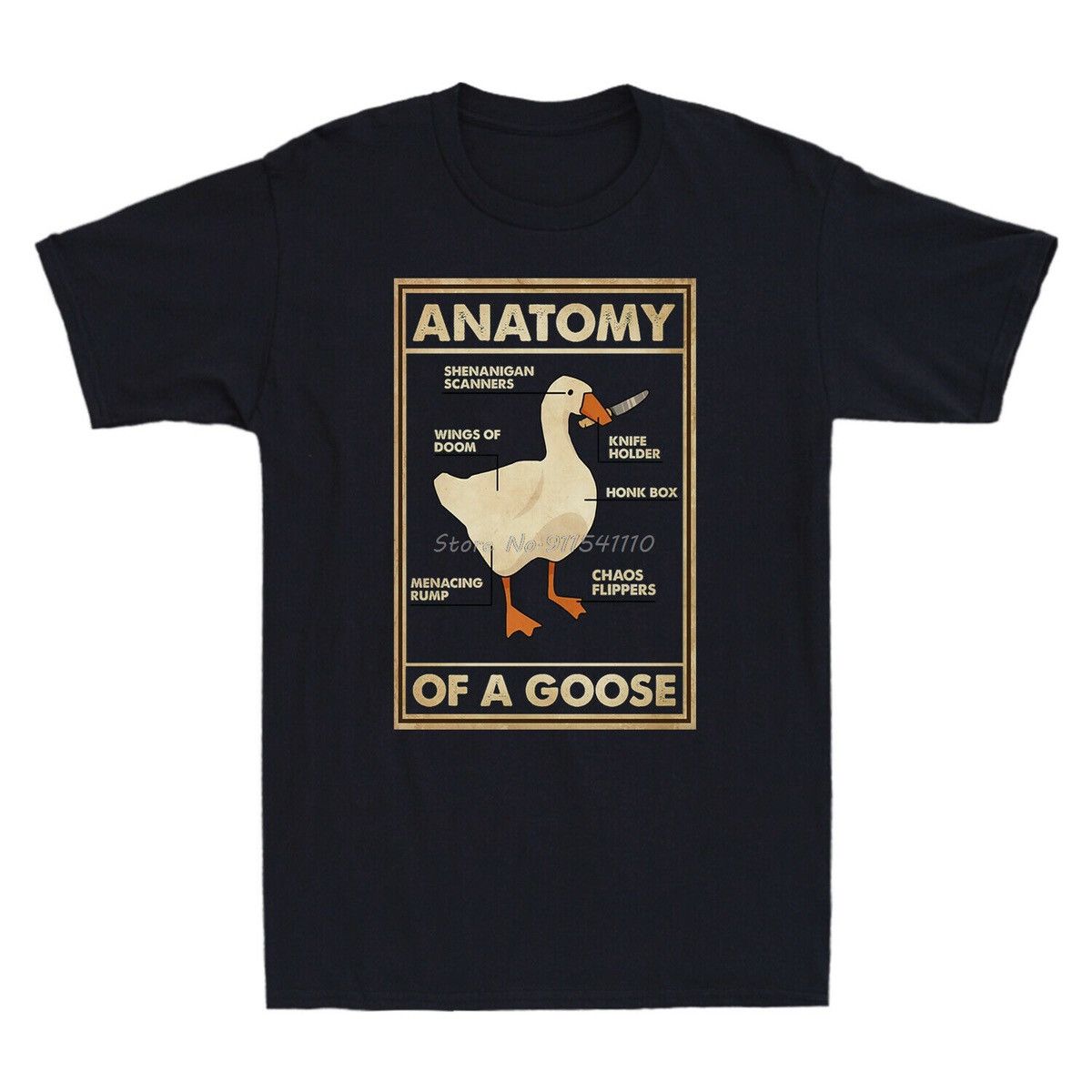 Japanese Brand × Vintage Black T-Shirt Anatomy of a Goose Size US M / EU 48-50 / 2 - 1 Preview