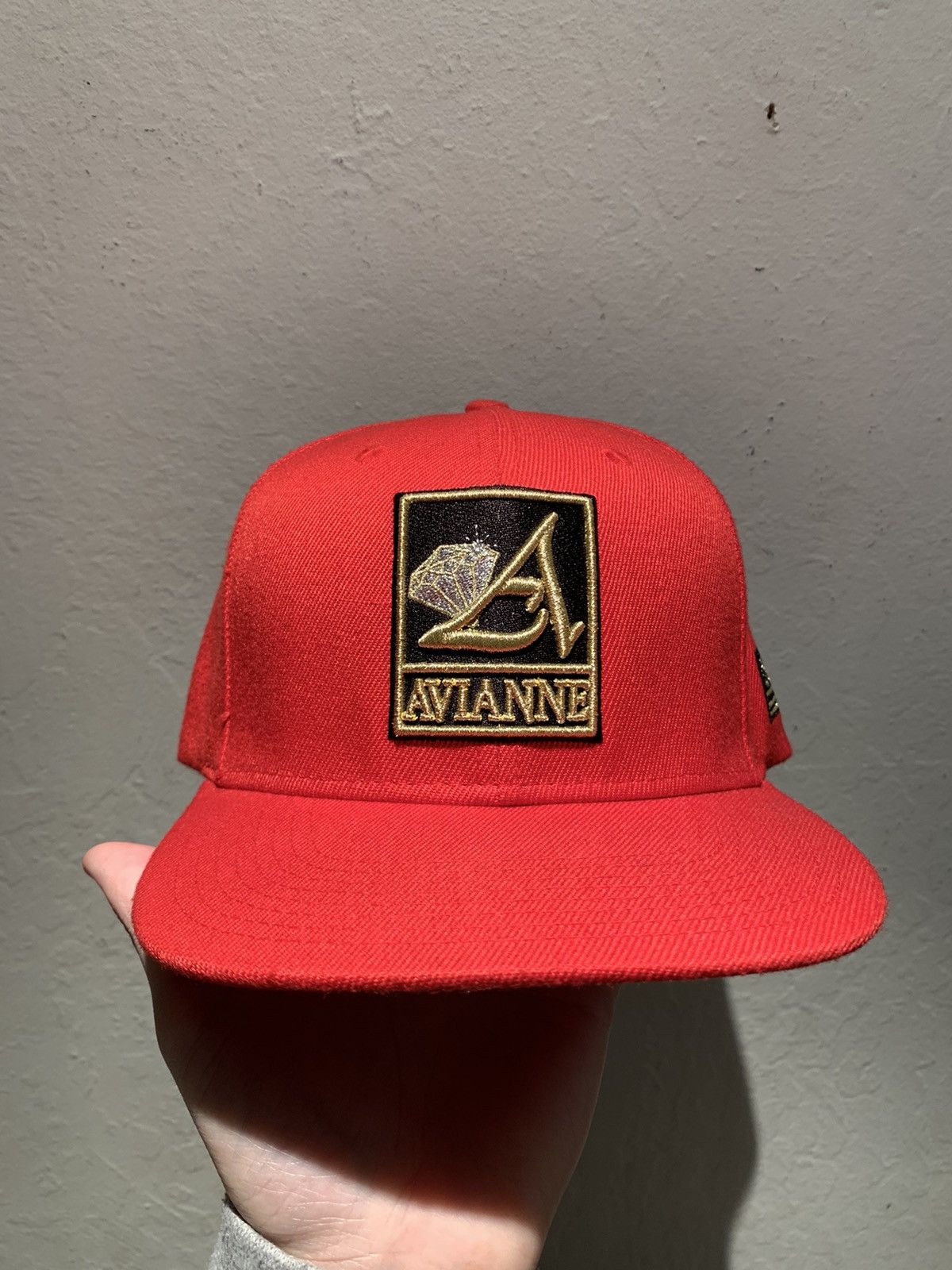 Avianne & Co. Elliante Jewelry Embroidered Snap Hat in Red/Black/Gold, Men's