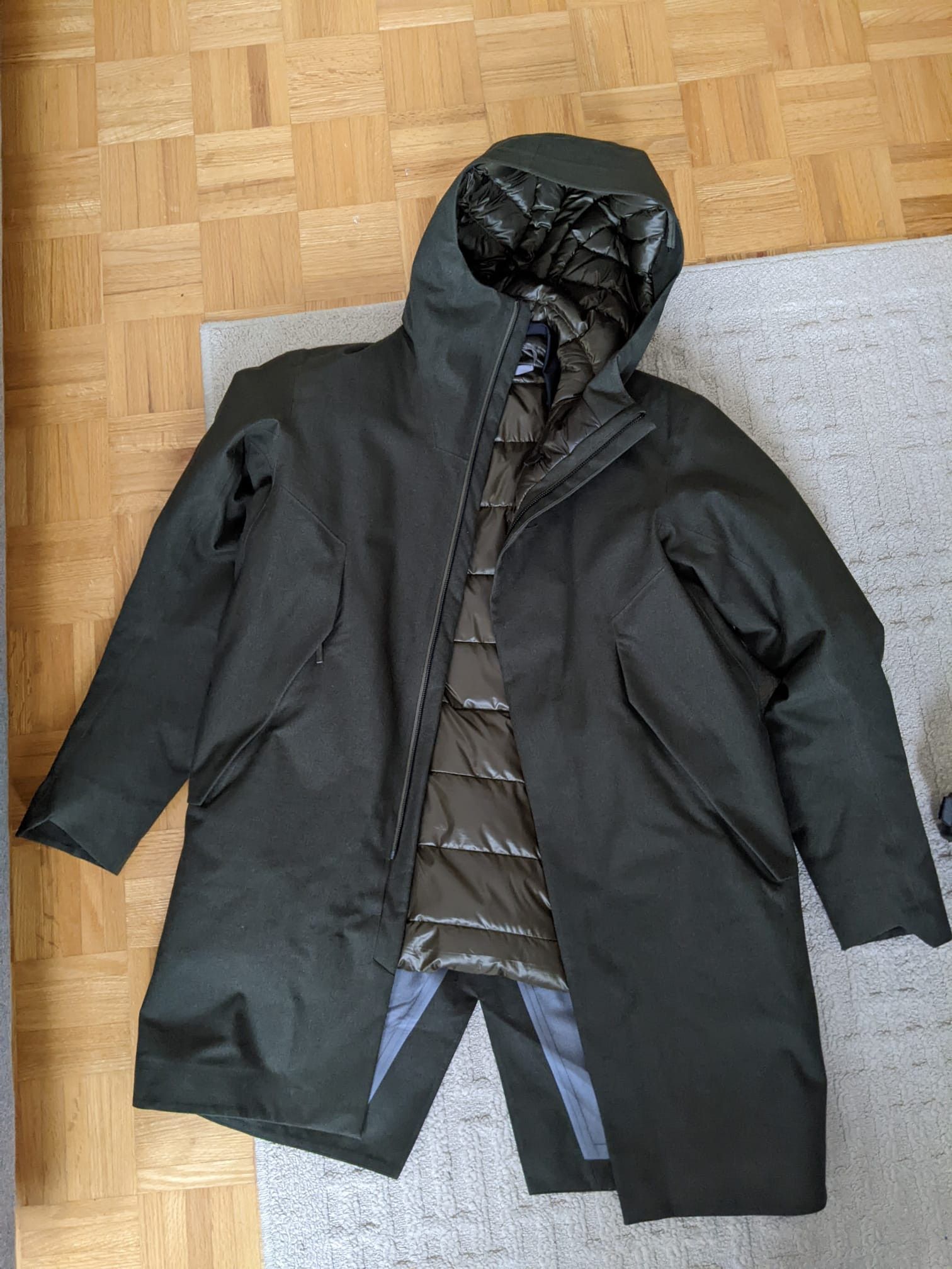 Monitor down cheap tw coat men's