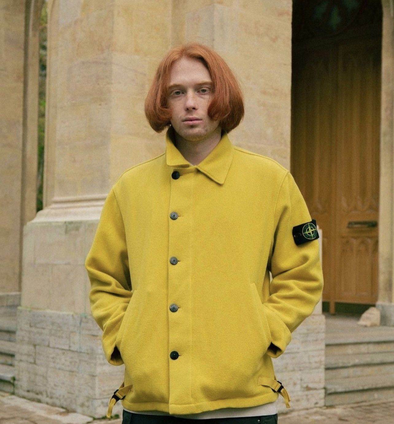 【2000AW】STONE ISLAND ウールジャケット アーカイブ イエロー 2000AW】STONE ISLAND ウールジャケット アーカイブ イエロー
