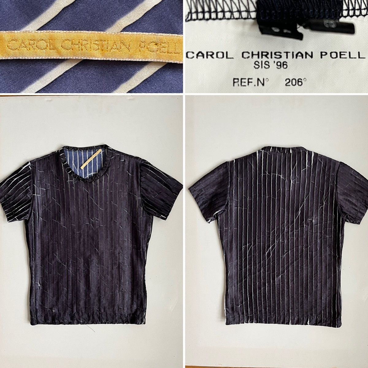 Carol Christian Poell Carol Christian Poell S/S Pleated Tee XS Spring 1996 Size US XS / EU 42 / 0 - 1 Thumbnail