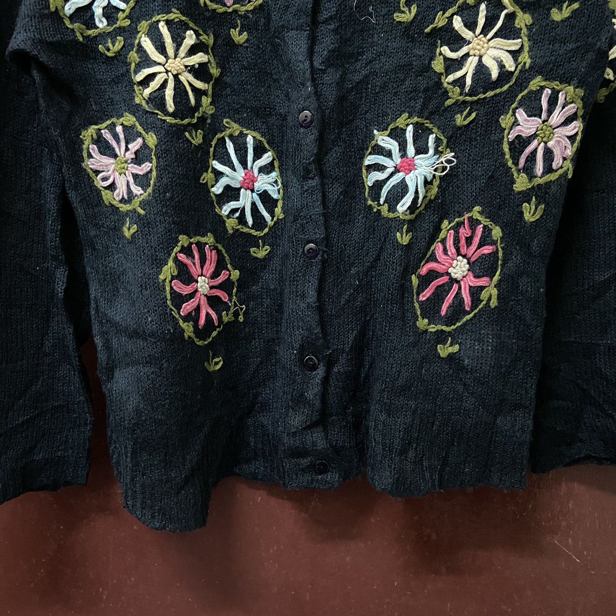 Vintage Art Design Floral Cardigan