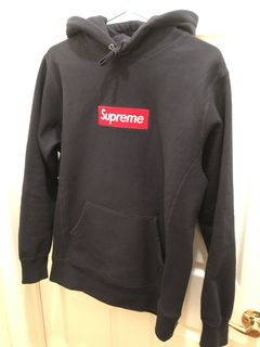 Supreme hoodie black red cheap box logo