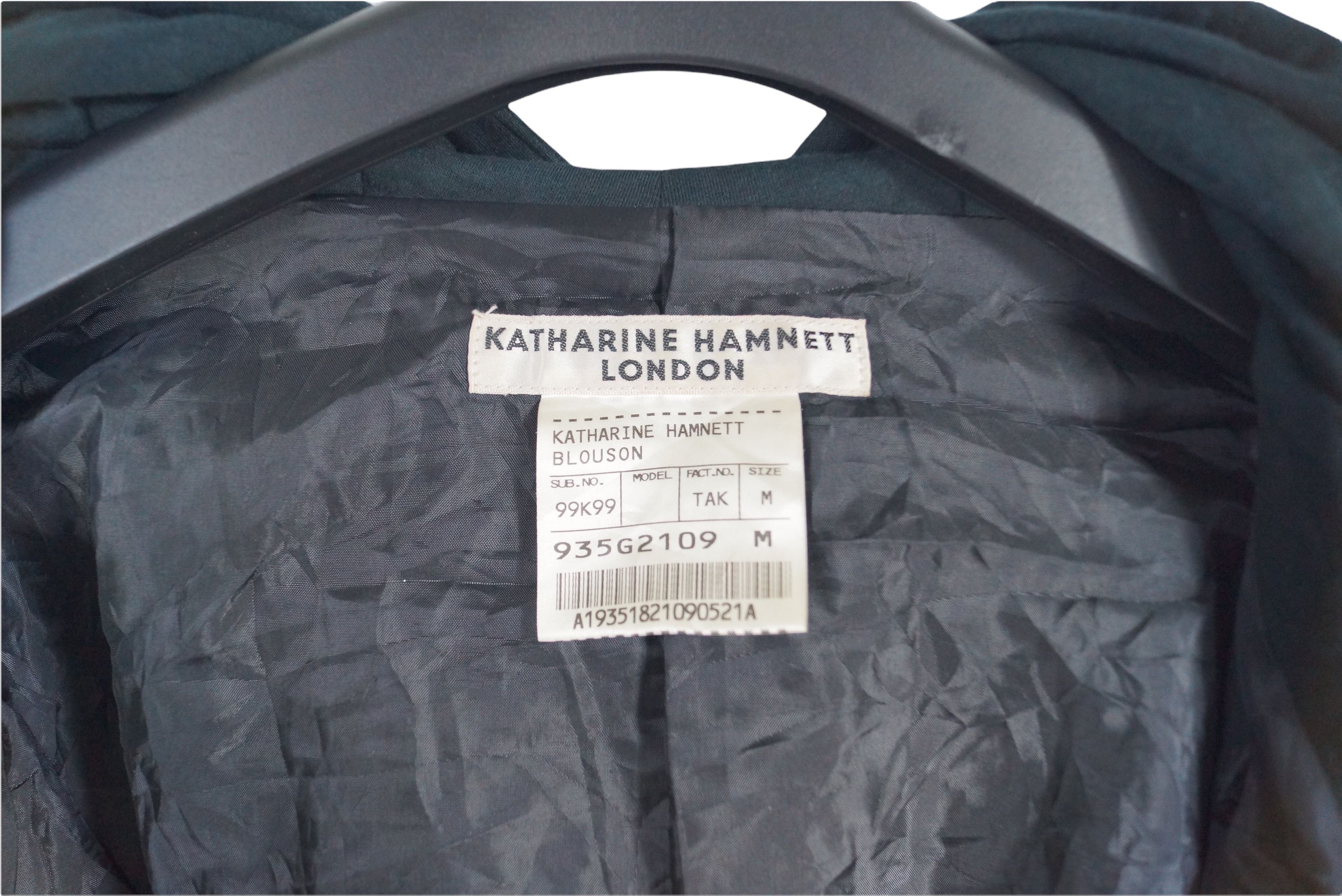 Rare!! Zipper Hoodie Katharine Hamnett London Design