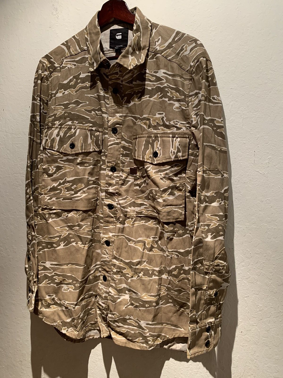 Designer × G-Star *RARE* New G-Star Raw Cargo Button Shirt - Large Size US L / EU 52-54 / 3 - 1 Thumbnail