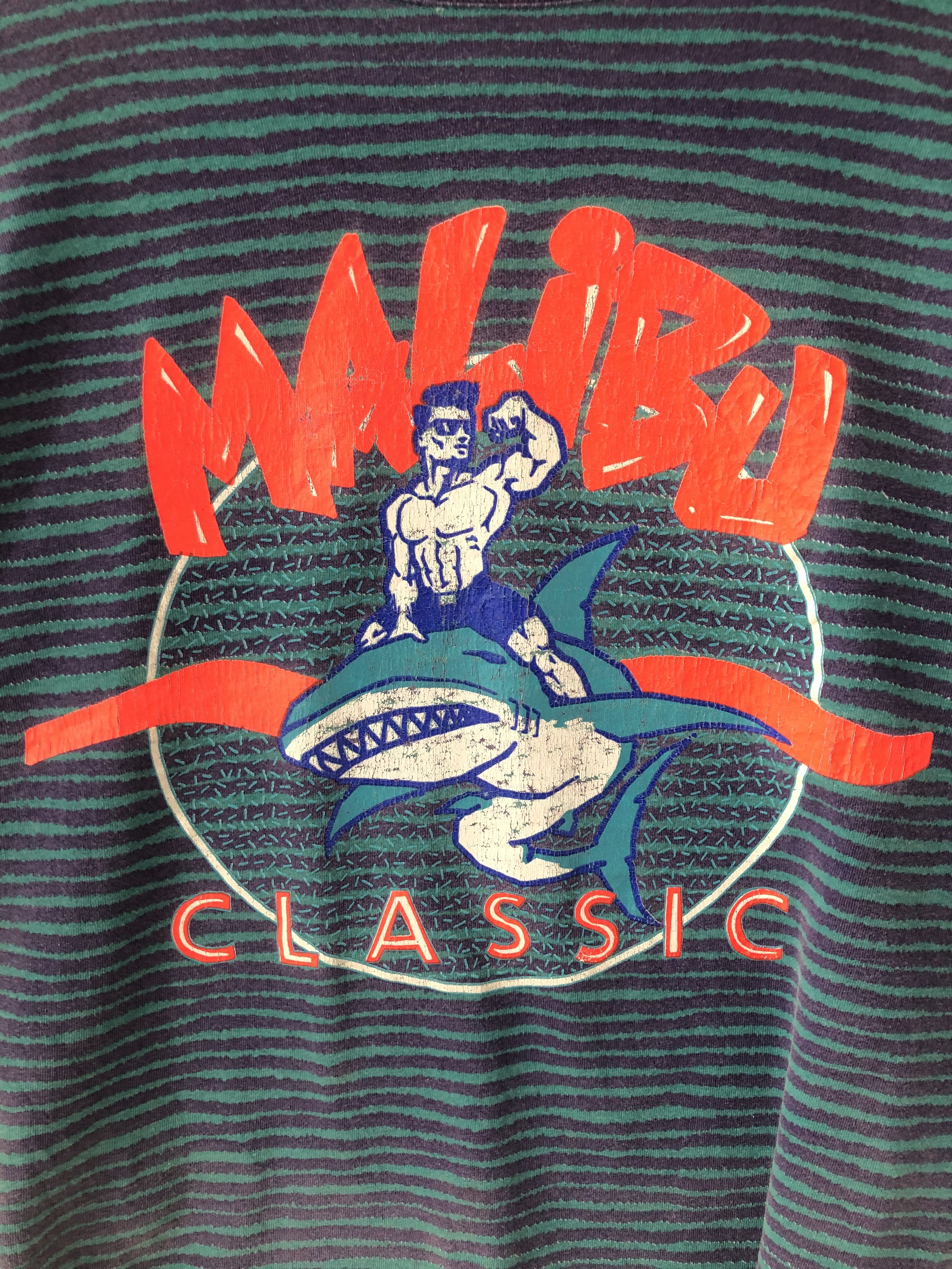 Vintage VINTAGE CRAZEE WEAR USA MALIBU SURF BATWING CROP L/S Size US L / EU 52-54 / 3 - 6 Thumbnail